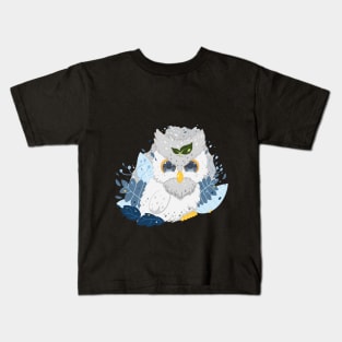 The little white owl with pattern- for Men or Women Kids Boys Girls love owl Kids T-Shirt